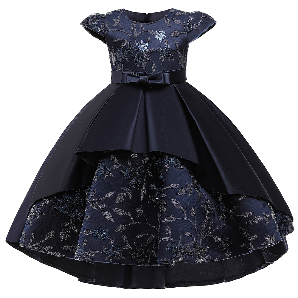 FSMKTZ New Product Kids Frock Bowknot Design Satin