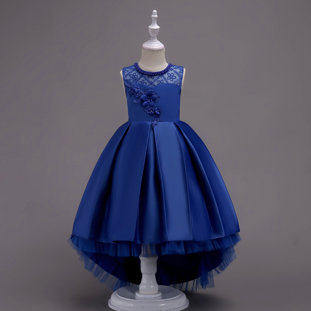 Western style Flower Girl wedding gown 3-D Embroid