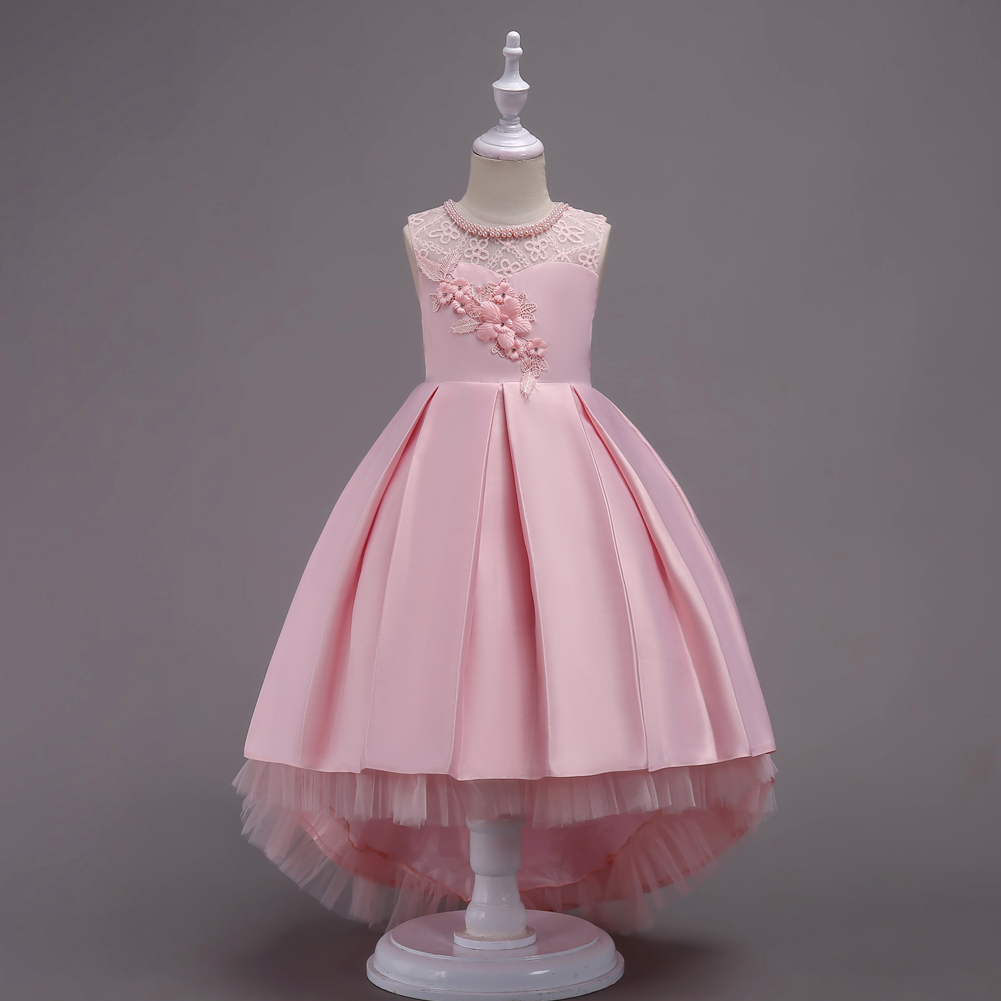 Western style Flower Girl wedding gown 3-D Embroid