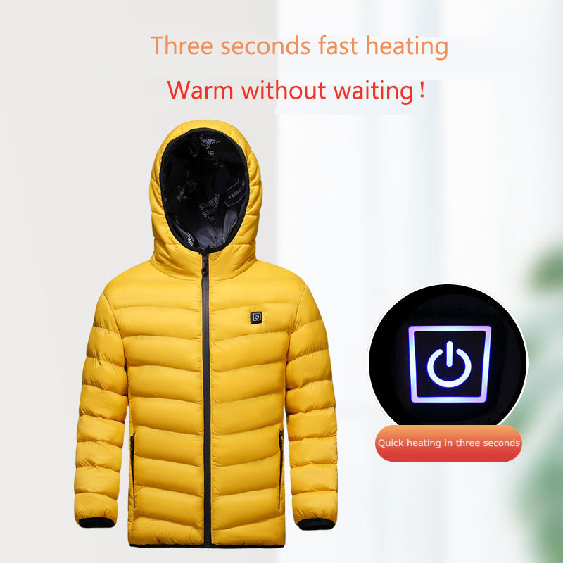 Child Winter Heated Coat Thermal Vest Cotton-padde