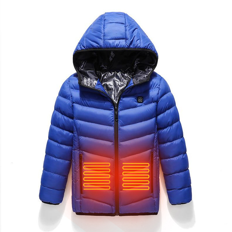 Child Winter Heated Coat Thermal Vest Cotton-padde