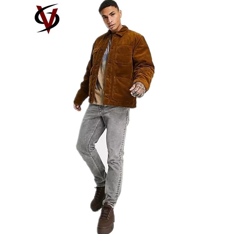 Regular Fit Button Placket Spread Collar Coat Men'