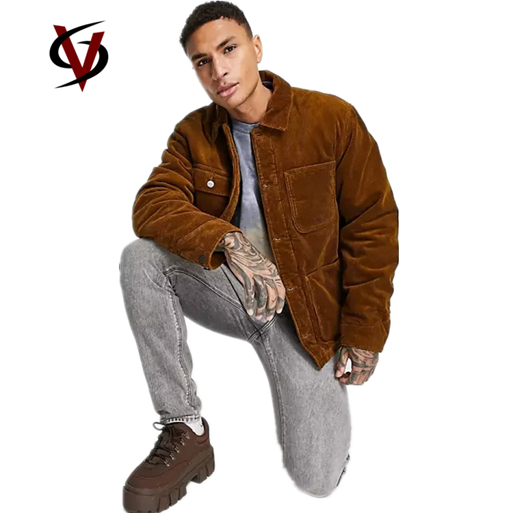 Regular Fit Button Placket Spread Collar Coat Men'
