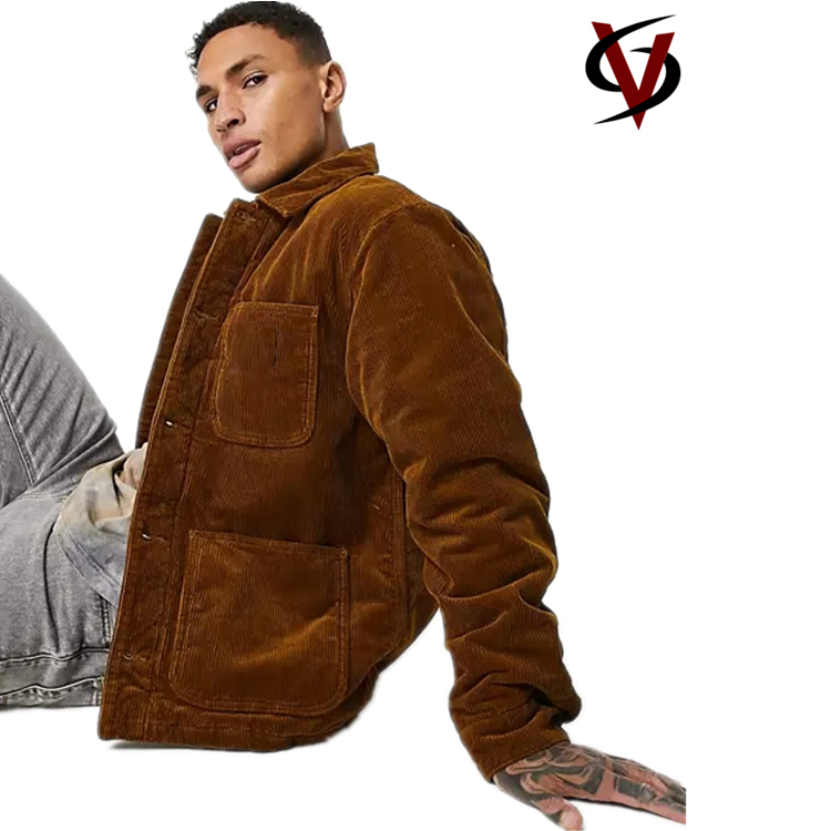 Regular Fit Button Placket Spread Collar Coat Men'