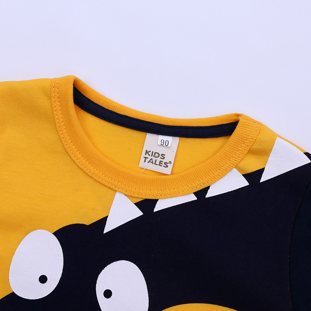 Round neck cartoon dinosaurs boys t shirt baby lon
