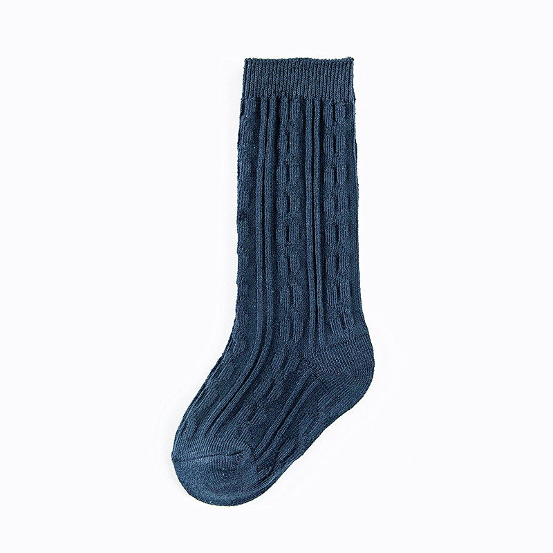 Cute Twist pattern Combed Cotton children socks Ri