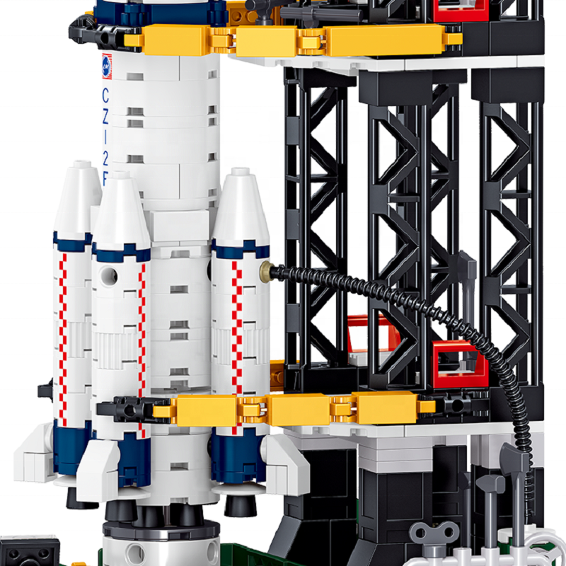 Zhegao 703PCS Long March 2F Space Rocket 3D Model 