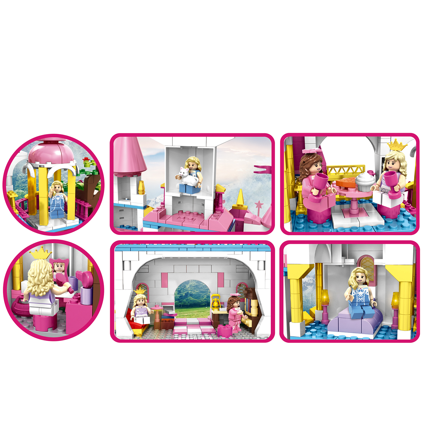 WOMA TOYS Girls Princess Castle House Building Blo