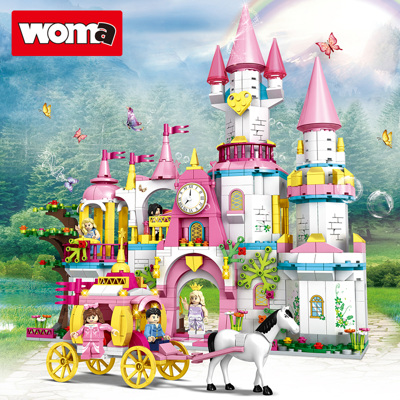 WOMA TOYS Girls Princess Castle House Building Blo