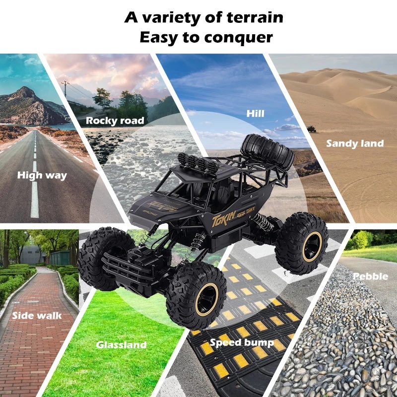 4WD Rc Car 1:12 / 1:16 With Led Lights 2.4G Remote Control Cars Off-Road Trucks Boys Toys Gift for C