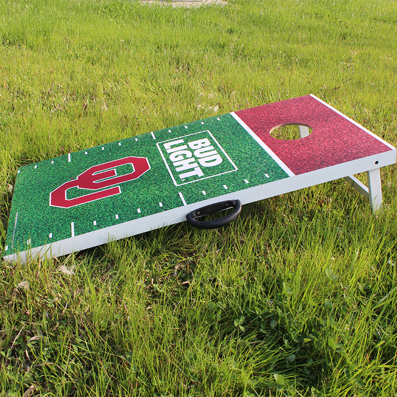 Wooden toy Corn hole board sand bean bag toss game