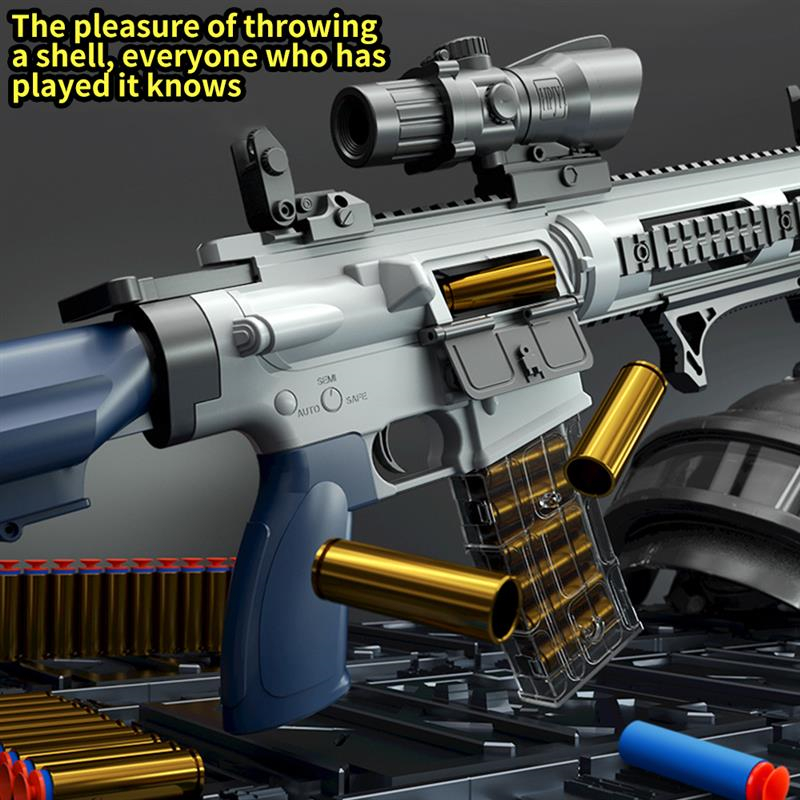 Gun Toy Manually Loaded M416 Shell Throwing Soft B