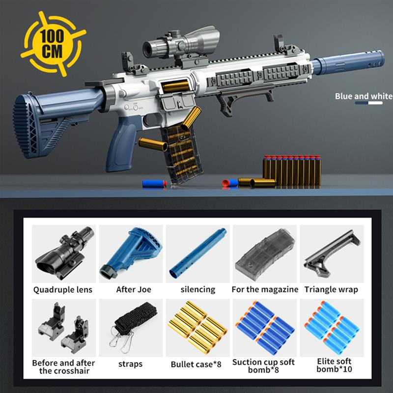 Gun Toy Manually Loaded M416 Shell Throwing Soft B