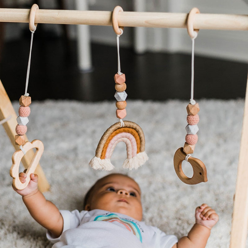 Xiair Foldable Wooden Play Gym Toddler Baby Gym Ac