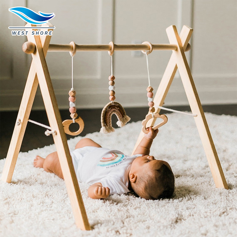 Xiair Foldable Wooden Play Gym Toddler Baby Gym Ac