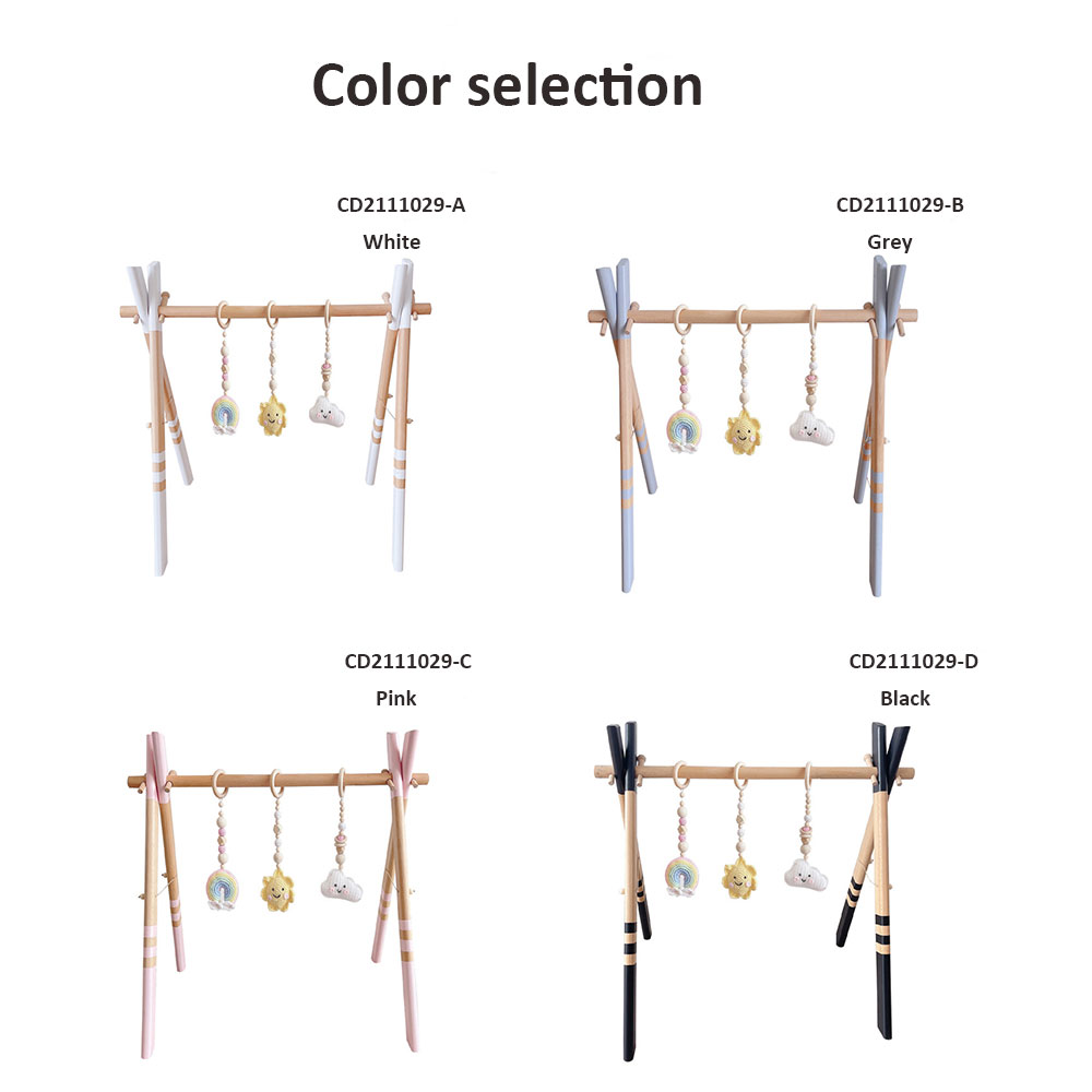 New design solid wood baby play gym toys with hang