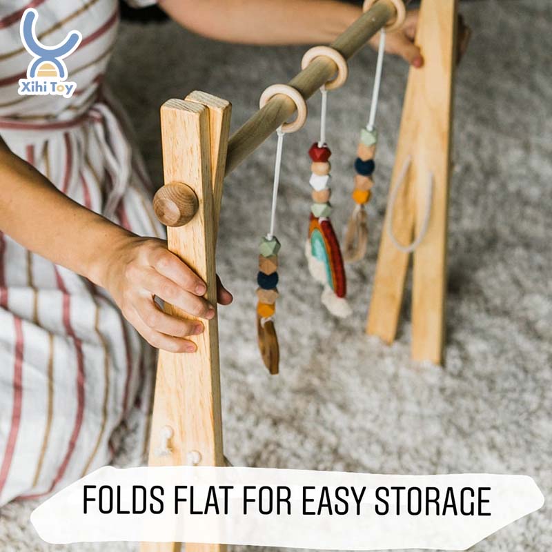 XIHI Foldable Baby Wooden Play Gym Frame Activity 