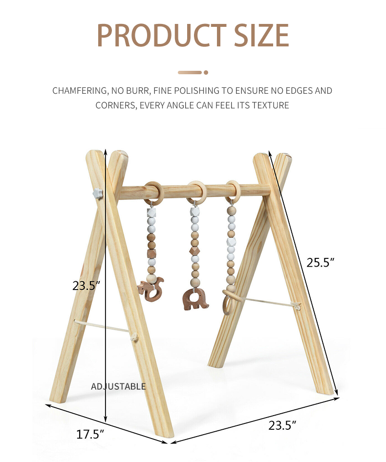 XIHI Foldable Baby Wooden Play Gym Frame Activity 