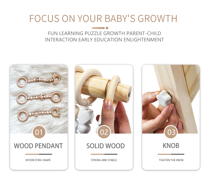 XIHI Foldable Baby Wooden Play Gym Frame Activity 