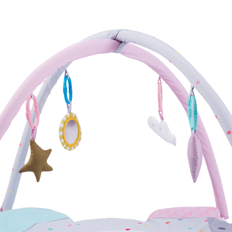 Baby Tummy Time Activity Mat Hanging Sensory Toys 