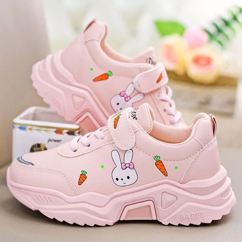 Rabbit Print Girls Boys Sneakers