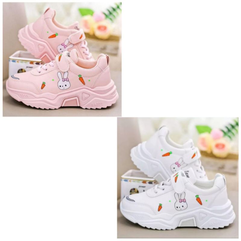 Rabbit Print Girls Boys Sneakers