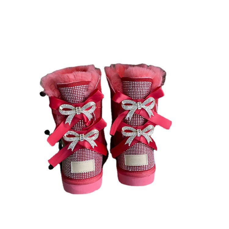 stylish bling furry winter warm waterproof fox she
