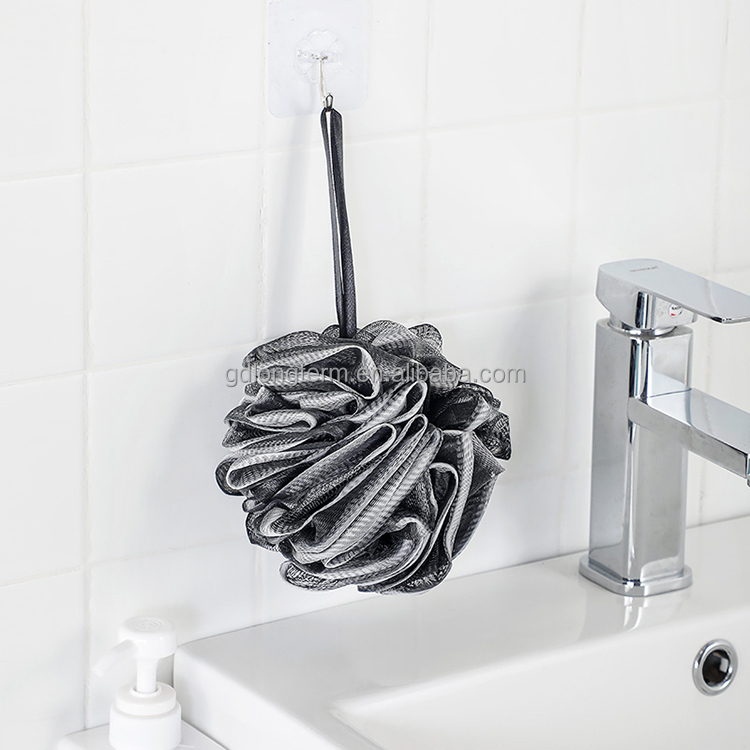 Black Colors Bath Sponge Shower Mesh Exfoliating S