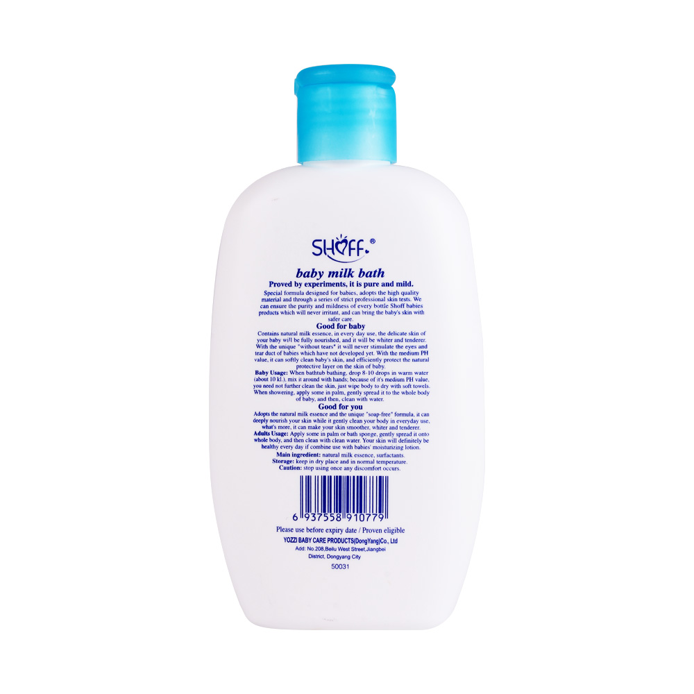 Shoff 200ml baby milk shower gel for all ages