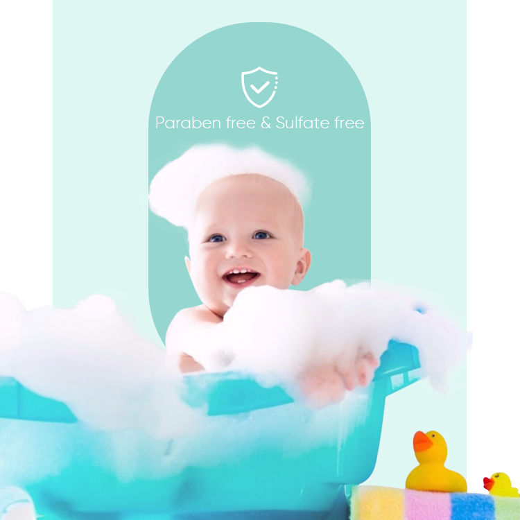 OEM private labels 250ml 2in1 baby shower gel body