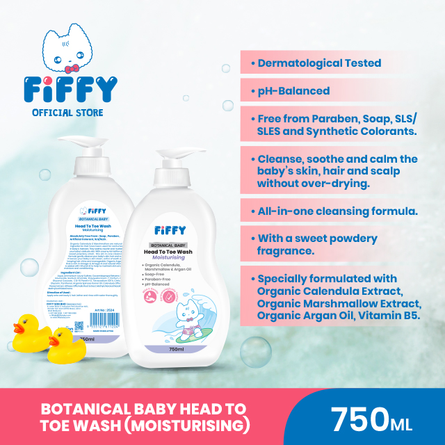 FIFFY Baby wash baby shower gel 2 in 1 baby bath (