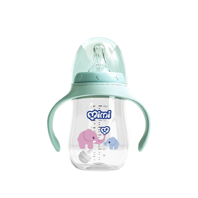 MIMIPAPA BPA Free Baby Feeding Bottles Milk Feeding Bottle for Babies Wide Neck Glass Green Box Pack