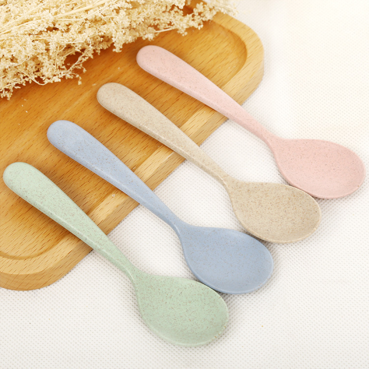 Wheat Straw Children's Bowl Spoon tableware set de