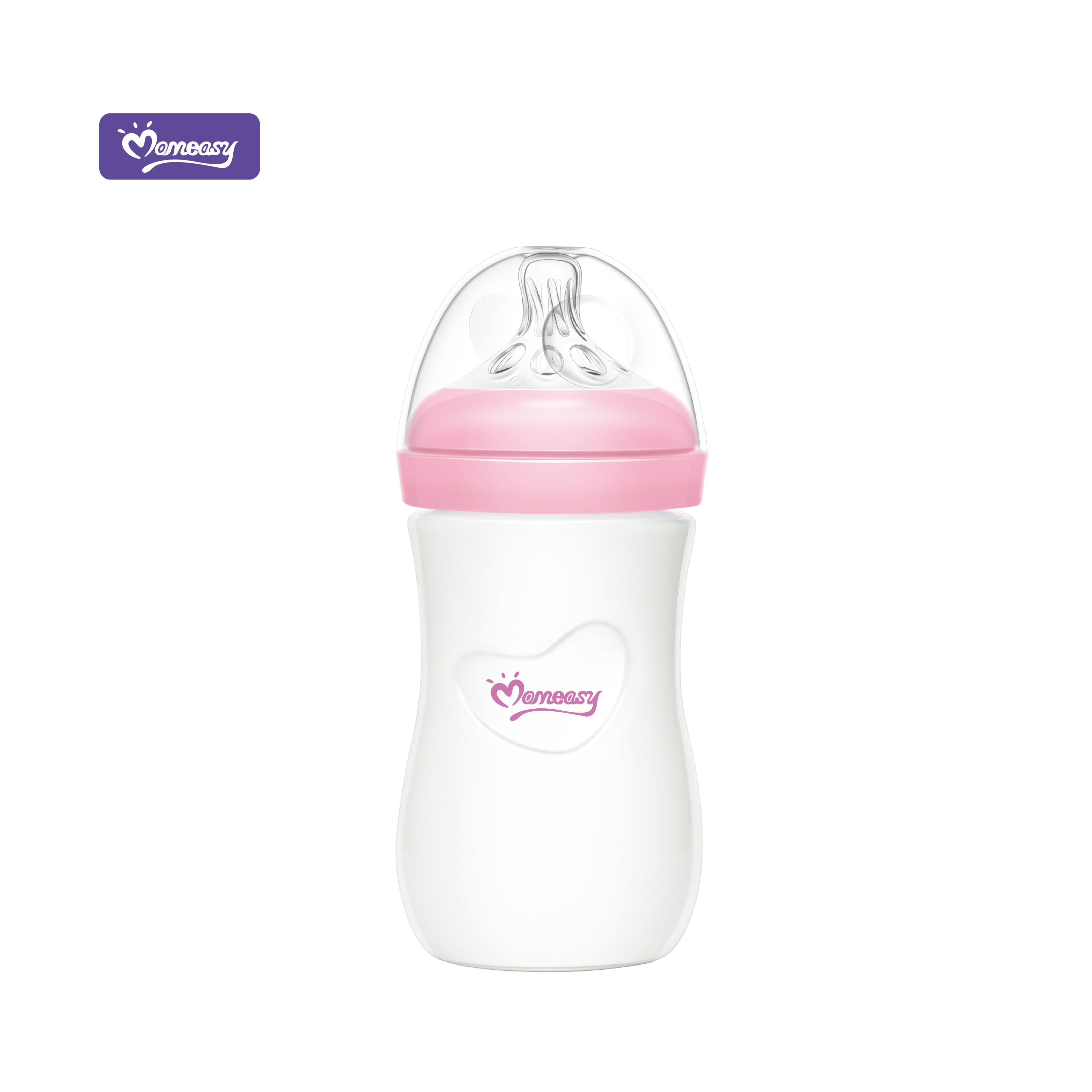 Momeasy Baby 240ml/8oz Wide Neck Glass Feeding Bottle MOQ One Carton Factory Directly Supply