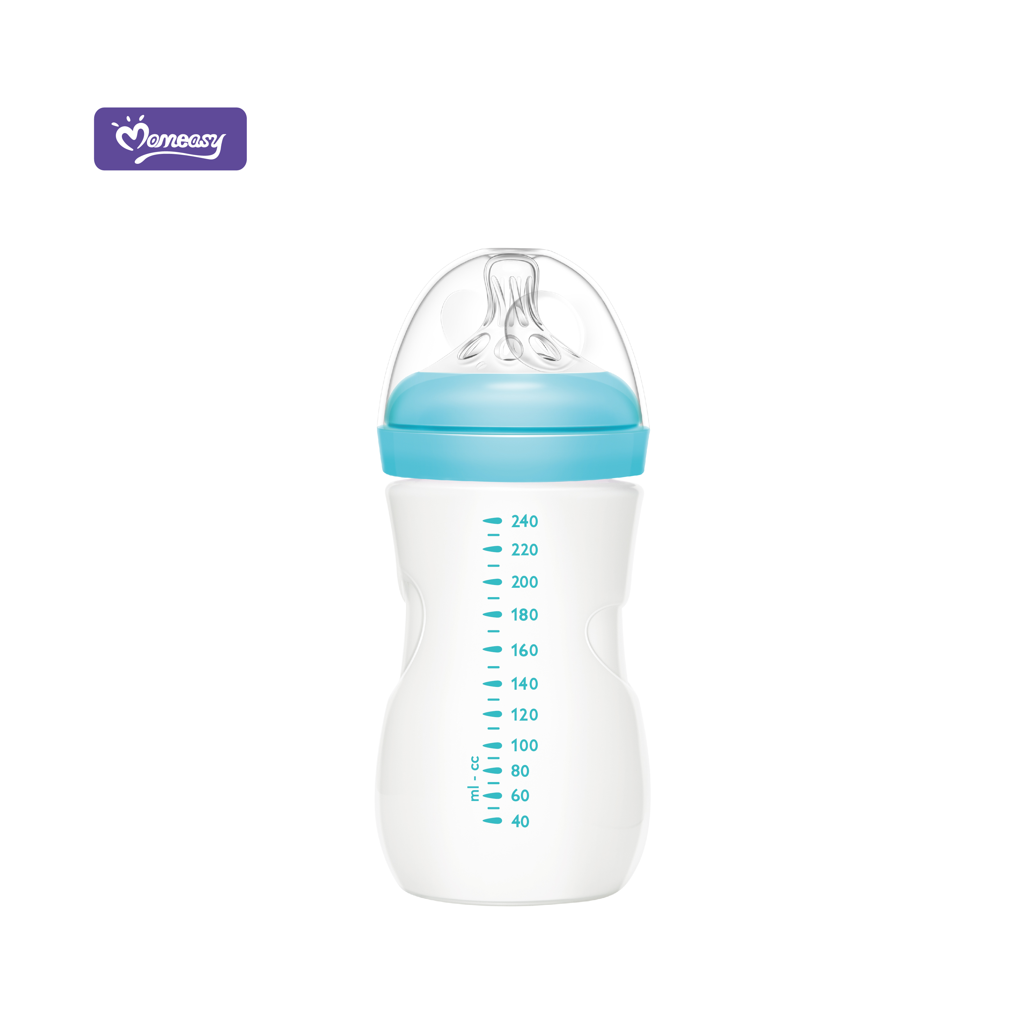 Momeasy Baby 240ml/8oz Wide Neck Glass Feeding Bottle MOQ One Carton Factory Directly Supply