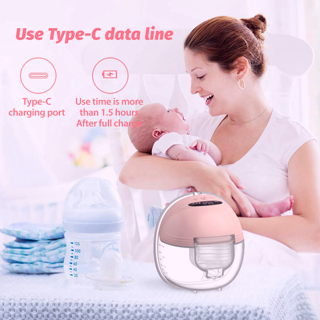 Invisible Wearable Breast Pump Real Bubee Rechargeable Breast Milk Pump Susu Breastpump 180ml