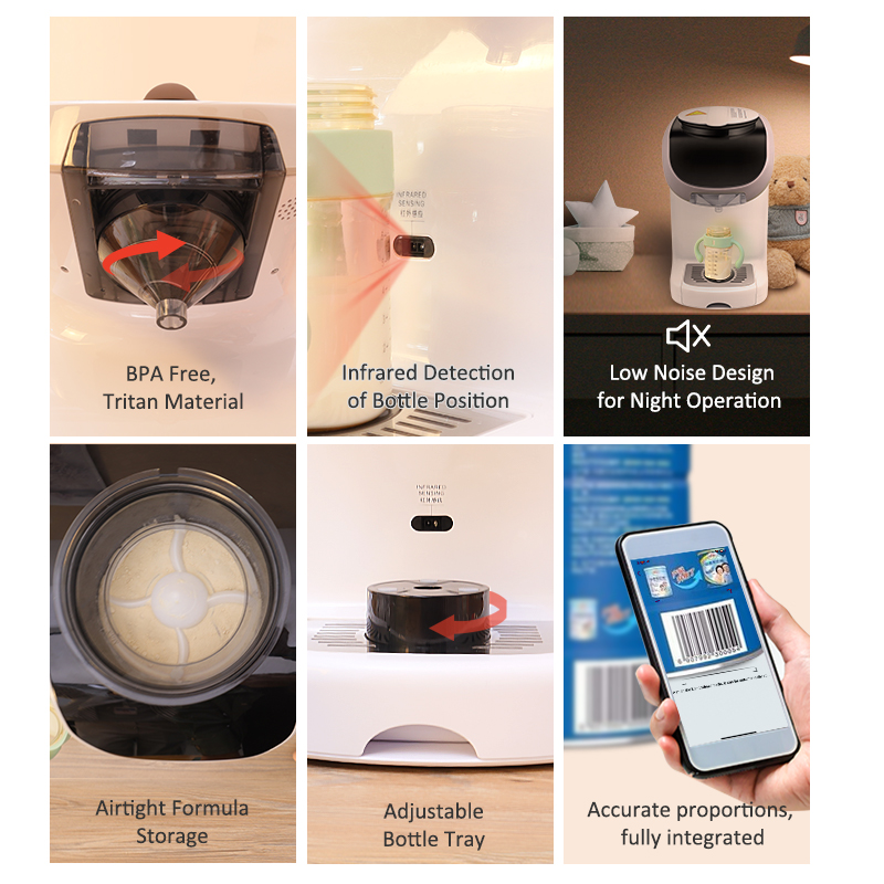 60s Instant Wifi Heating Adjust Temperature Fast Boiling & Cooling Infant Automatic Formula Baby Mil