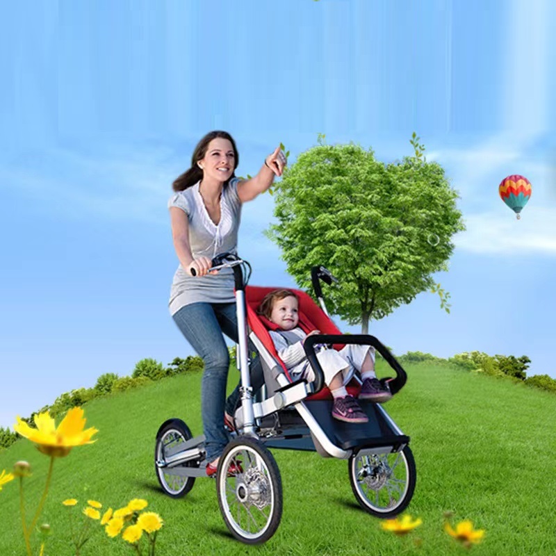 2022 Outdoor Activities Mother Baby parent-child bicycle Foldable 3 Years old Baby Stroller