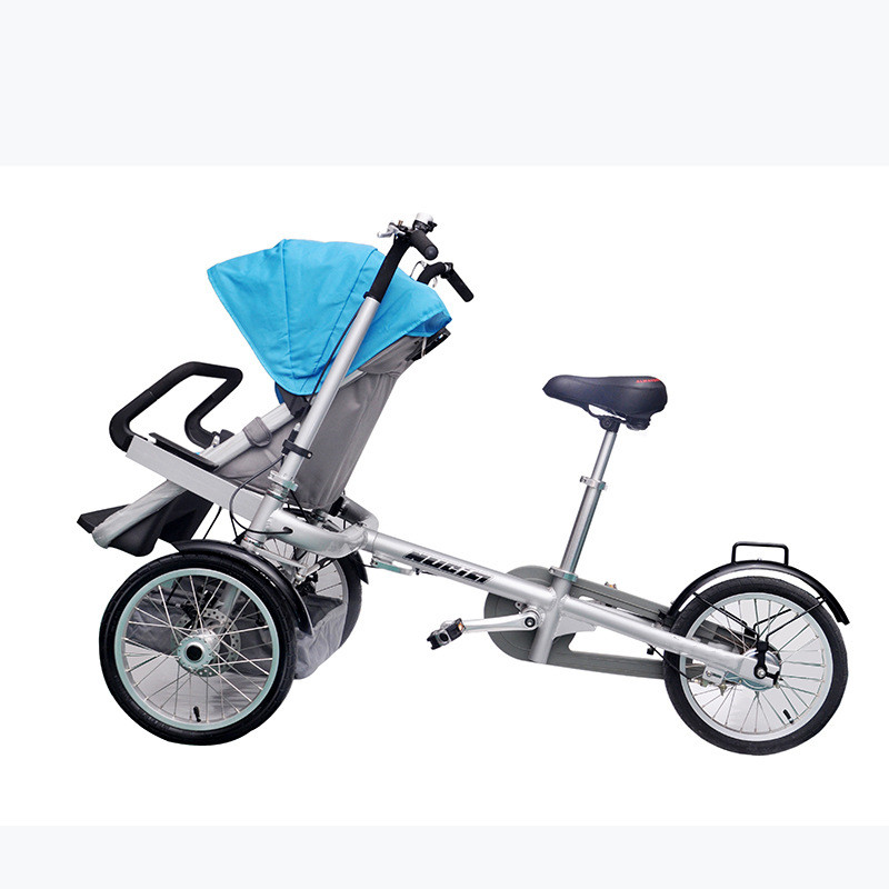 Folding bike style stroller 2 in 1 beach garden parent-baby bicycle mother baby Stroller bike