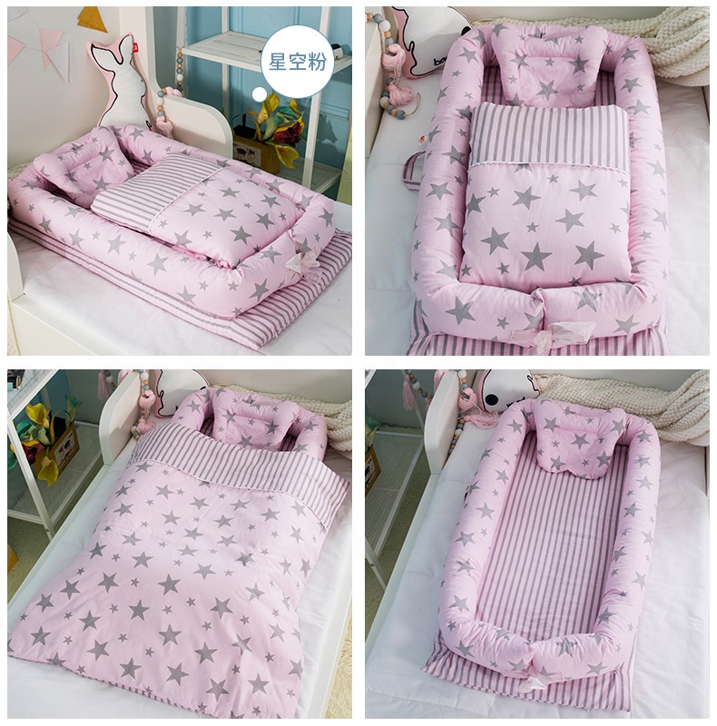 Amiami Newborn Crib Bed Set Infant Bed Baby Nest W