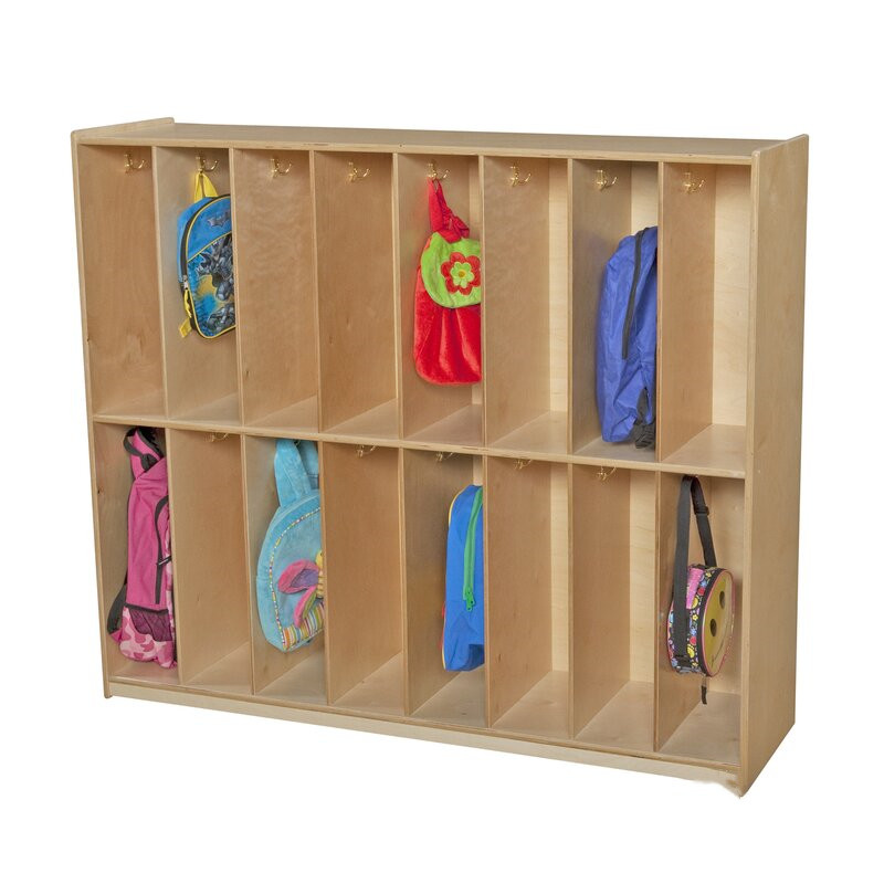 6 Compartment Wood Storage Cabinet Furniture For Toddlers Wood School Furniture For Nursery Baby