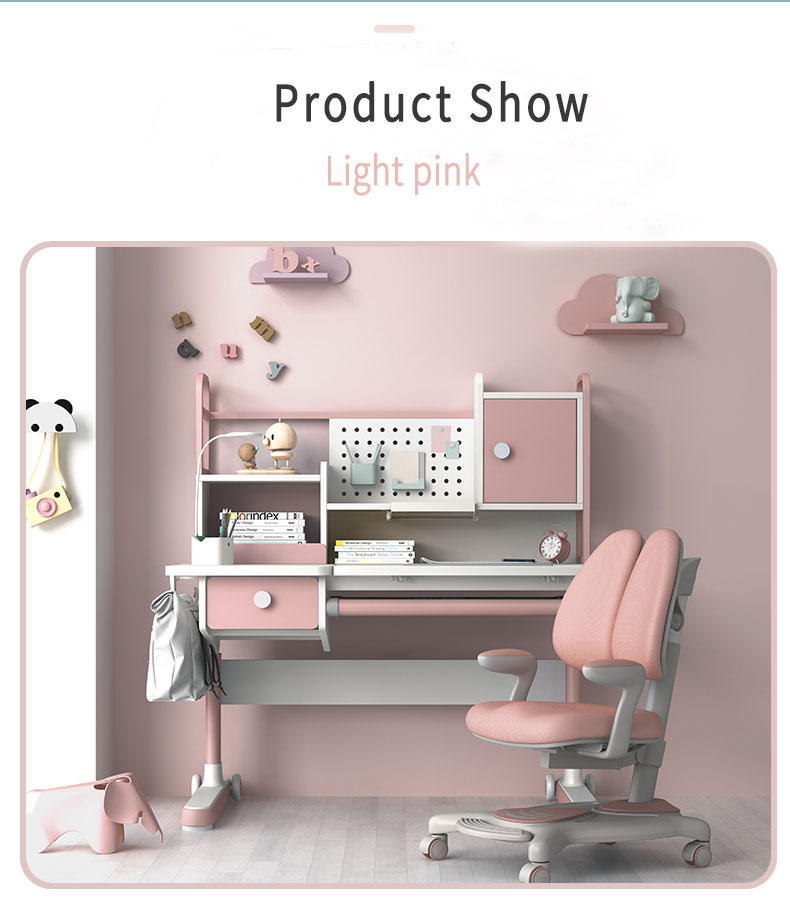 Height Adjustable Children Study Desk Chair Set Sc