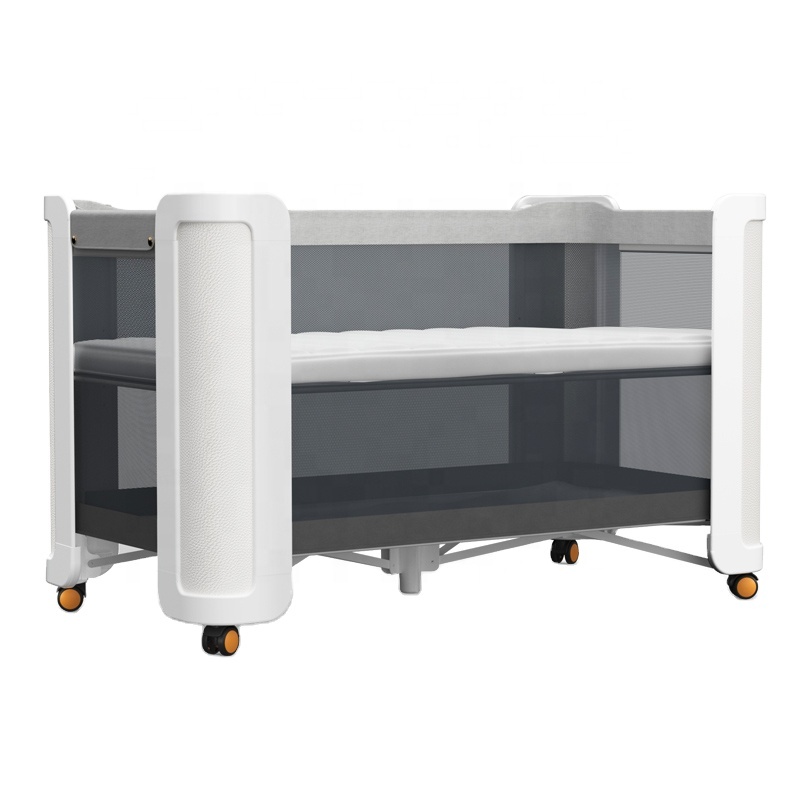 Dropshipping 3 In 1 Multifunctional Travel Foldable Mattress Cot Cribs For Baby