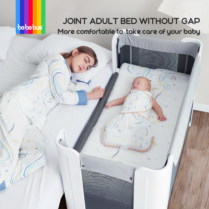 2022 Edition Play Yard Baby Bed 3 in 1 Multi-function Folding Portable Baby Cribs Cot Bed