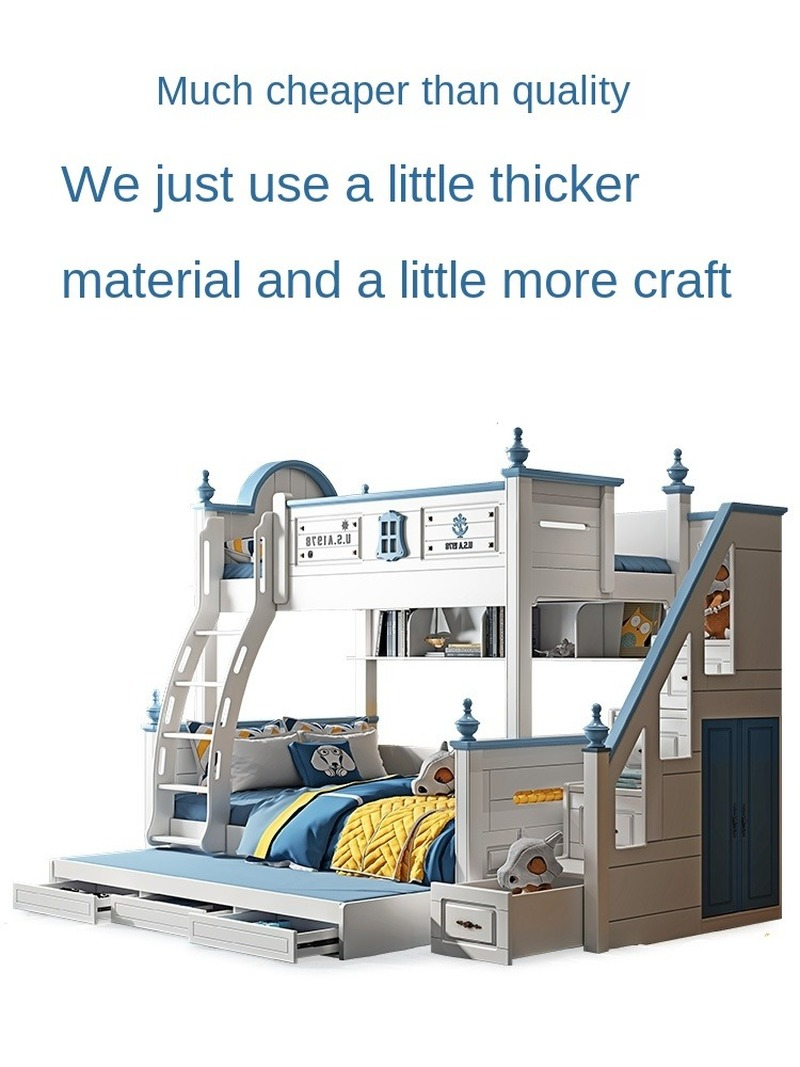 boys mother bed slide up and down the American mother and child bed teen high and low bunk Children'