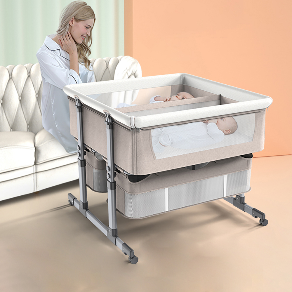 Wholesale High Quality Twin Baby Crib Bed Portable