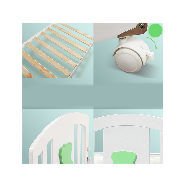 made in China factory European style white cot bab