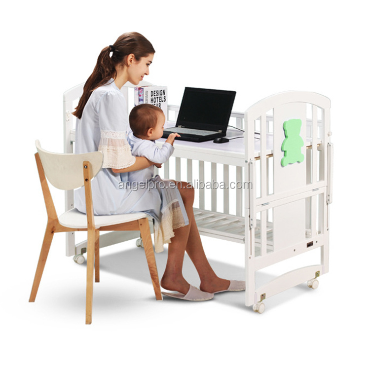 made in China factory European style white cot bab
