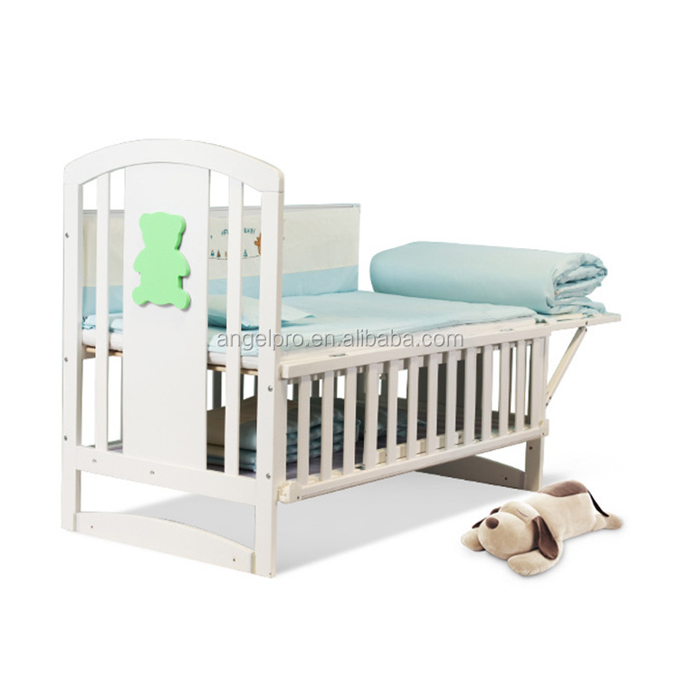 made in China factory European style white cot bab