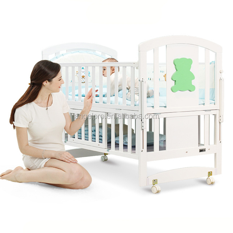 made in China factory European style white cot bab